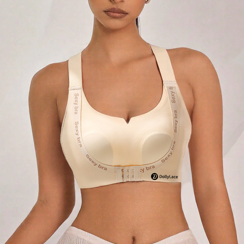 Dollylace Sports Wide Straps Adjustable Anti-sagging Breast-retaining Bra without Underwire