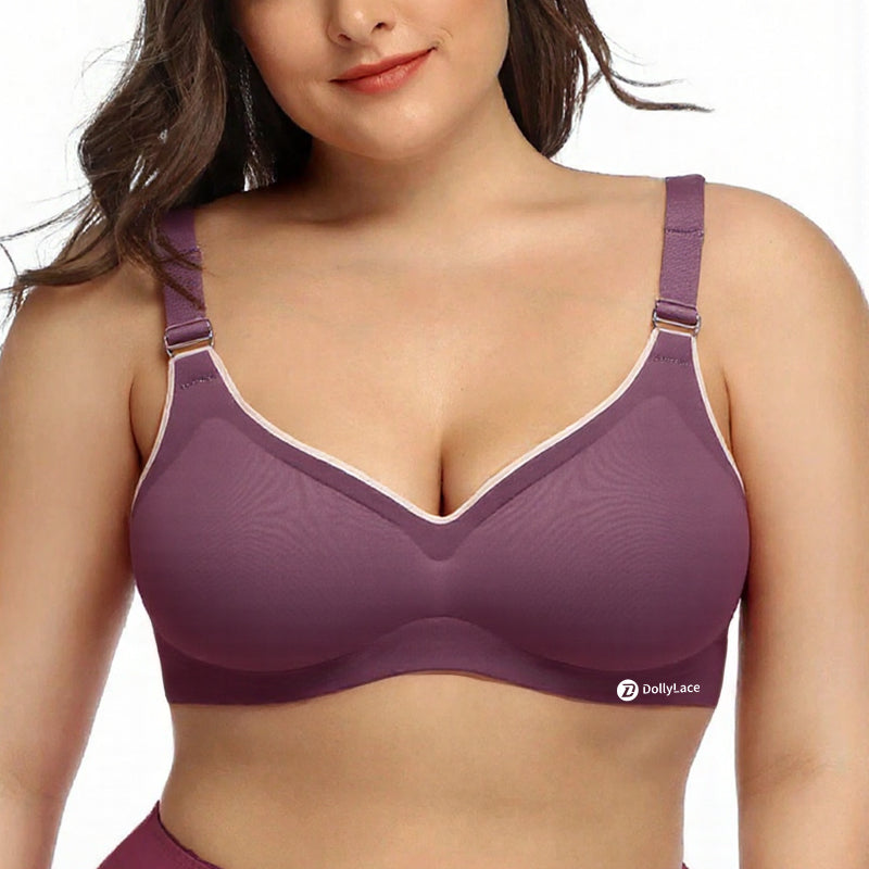 Dollylace Butterfly Beautiful Back Push-up Bra with Removable Pads Seamless Sports Bra