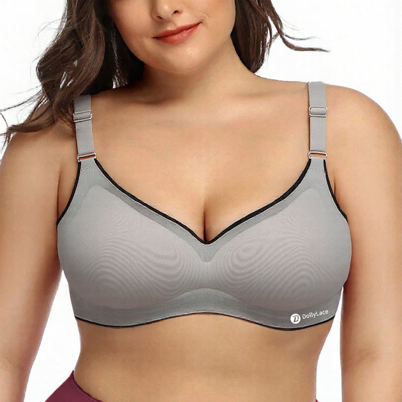 Dollylace Butterfly Beautiful Back Push-up Bra with Removable Pads Seamless Sports Bra
