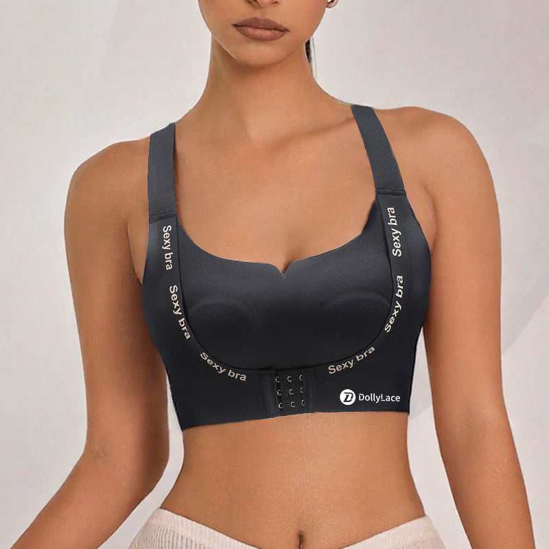 Dollylace Sports Wide Straps Adjustable Anti-sagging Breast-retaining Bra without Underwire