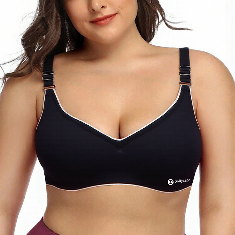 Dollylace Butterfly Beautiful Back Push-up Bra with Removable Pads Seamless Sports Bra