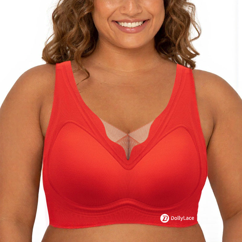 Dollylace Seamless Soft Support Push-up Bra to Prevent Breast Sagging