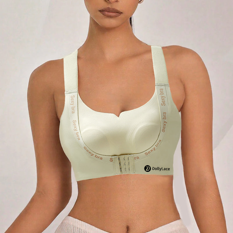 Dollylace Sports Wide Straps Adjustable Anti-sagging Breast-retaining Bra without Underwire