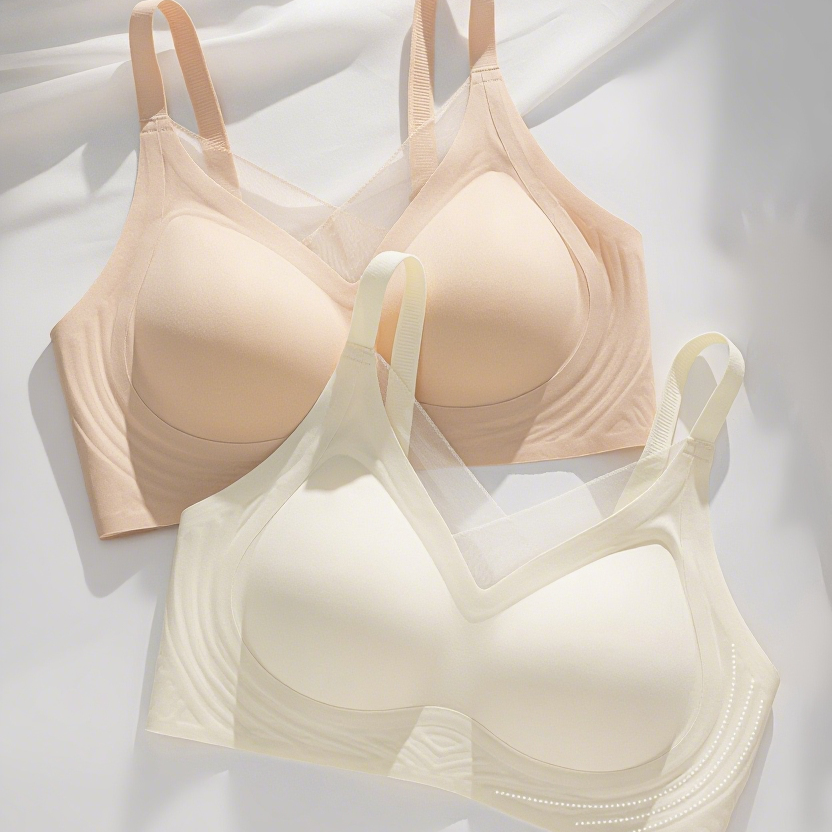 Dollylace Thin Seamless Push-up Deep V Comfortable Anti-exposure Non-wired Adjustable Bra