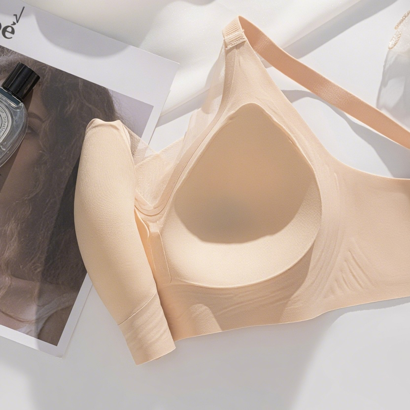 Dollylace Thin Seamless Push-up Deep V Comfortable Anti-exposure Non-wired Adjustable Bra