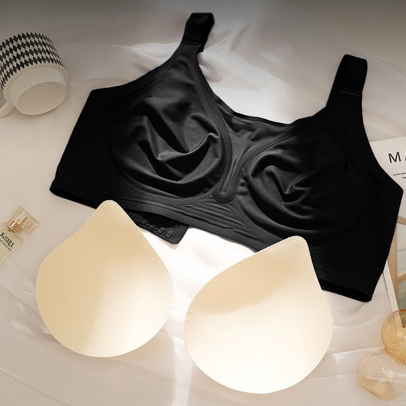 Dollylace Wide Strap Seamless Underwear Thin Vest Mesh Bra