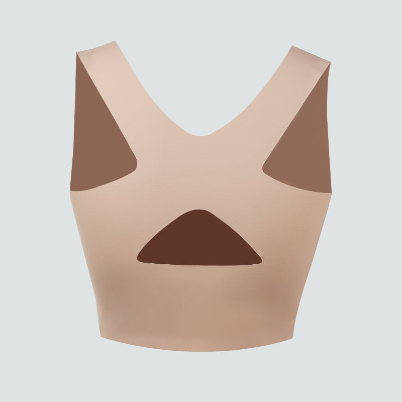 Dollylace Push-Up Full Cup Bra Without Wire, Elastic Shoulder Straps-Beige