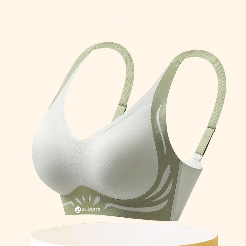 Dollylace Seamless Lifting Fixed Cup One-piece No-wire Beautiful Back Push-up Vest Bra