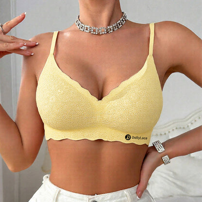 Dollylace Seamless Push-up Thin Style No Steel Ring Anti-sagging Lace Bra