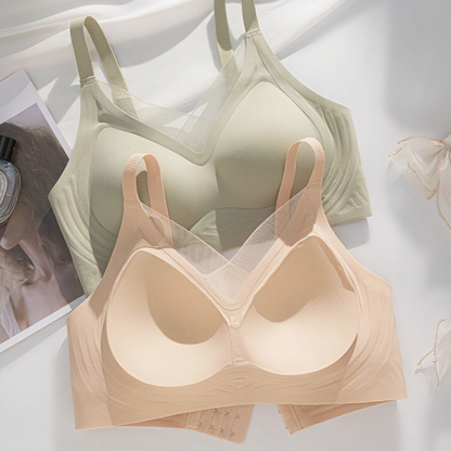 Dollylace Thin Seamless Push-up Deep V Comfortable Anti-exposure Non-wired Adjustable Bra