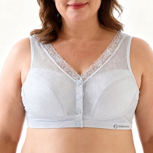 Dollylace Breathable Honeycomb Mesh Bra, Plus Size