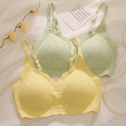Dollylace Seamless Push-up Thin Style No Steel Ring Anti-sagging Lace Bra