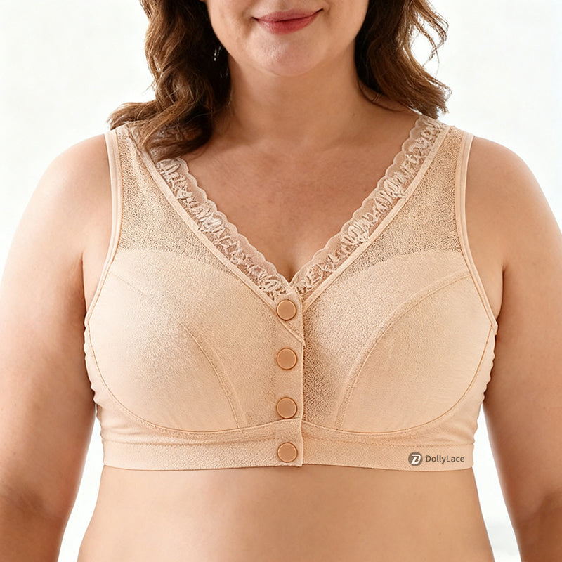 Dollylace Breathable Honeycomb Mesh Bra, Plus Size