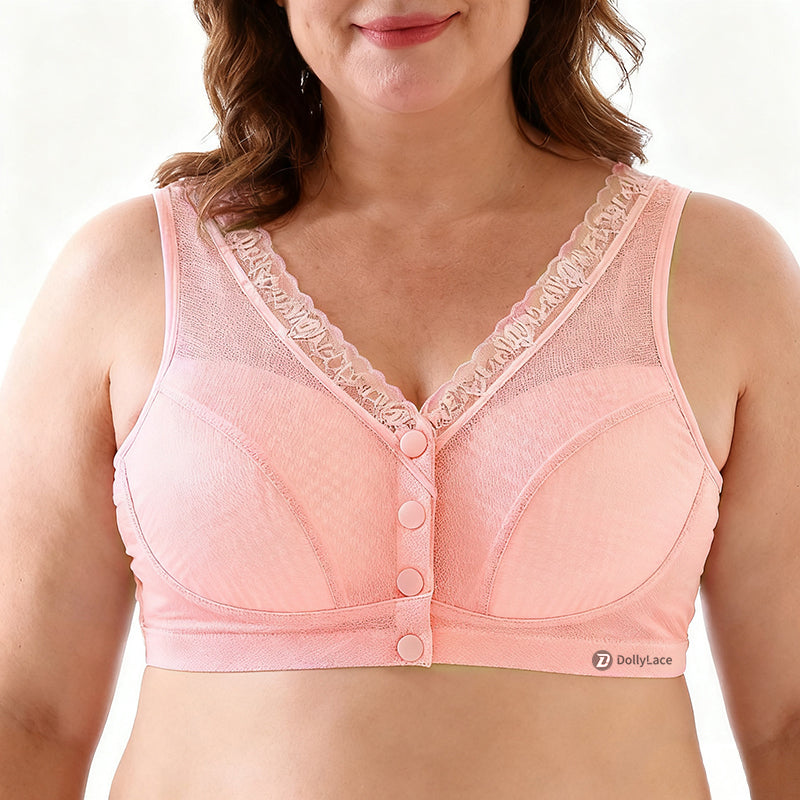 Dollylace Breathable Honeycomb Mesh Bra, Plus Size