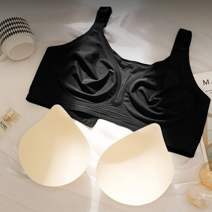 Dollylace Wide Strap Seamless Underwear Thin Vest Mesh Bra